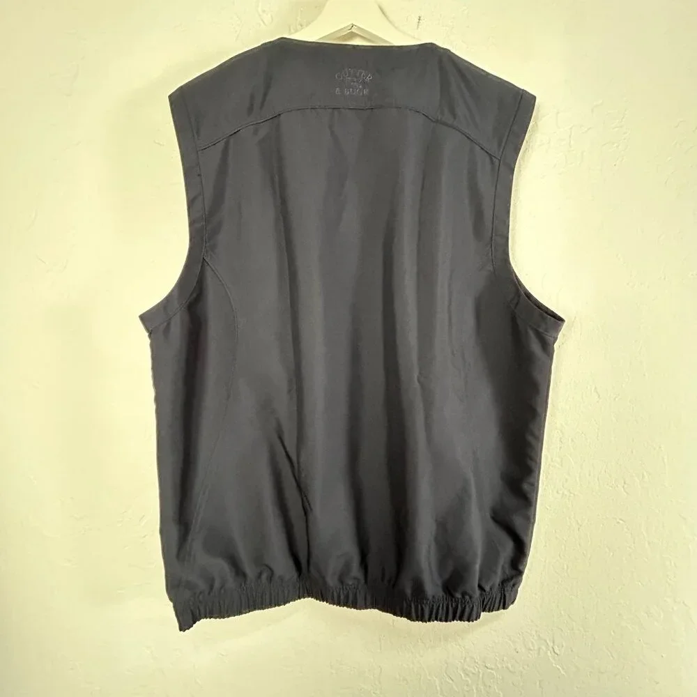 Cutter & Buck Mens CB Windtec Pebble Beach Vest Size Medium Navy V-Neck Pullover - Picture 3 of 8